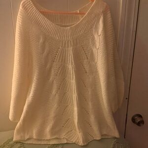 Old Navy Cream Cable Knit Sweater